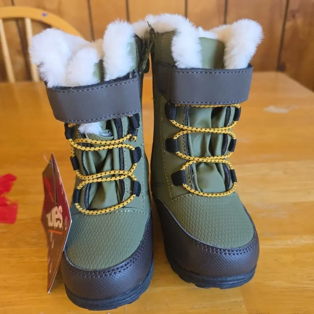 Totes Toddler Boy Lil Gordon Insulated Flat Heels Winter Boots Sz 6c